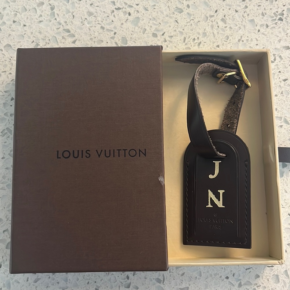 Louis Vuitton Luggage Tag Brown with receipt